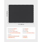 SucceBuy 90% Sun Shade Cloth 10x10/12/20ft Pergola Shade Cover 140 GSM HDPE Canopy Privacy Screen for Outdoor Garden Backyard