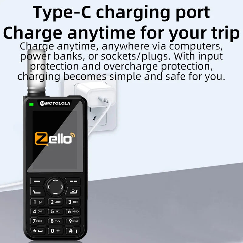 MOTOLOLA new Android 9.0 2G 3G 4G POC walkie talkie memory 2+16G 2.4-inch display Zello walkie talkie supports phone function B