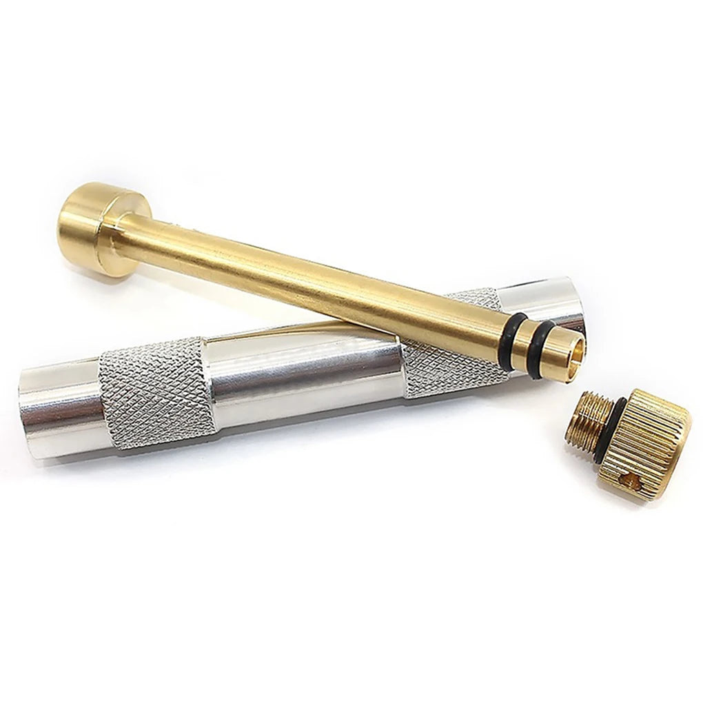 Brass Fire Piston Outdoor Survival Emergency Tool Aluminium Fire Piston with Char Cloth Campers Survival Preppers Fires Tube