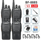 2/4PCS Baofeng Long Range UHF 400-470MHz USB/EU/US Ham Two Way Radio