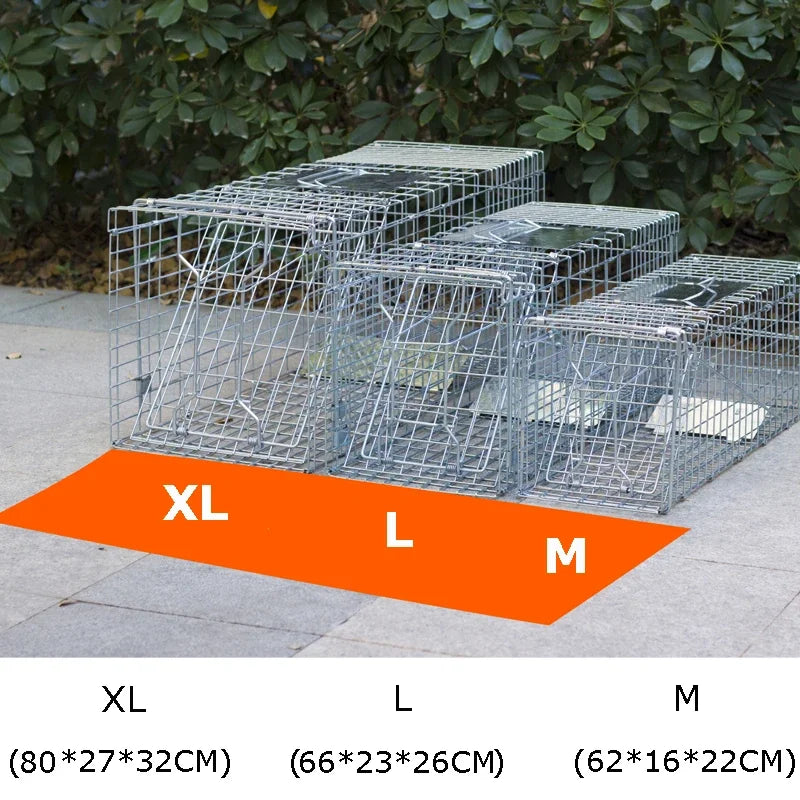 Super Large Catching Cat Coypu Traps Bait Snap Catcher Foldable Reusable Rescue Cage Mousetrap Hunt Weasel Wild Cat Rat Cage