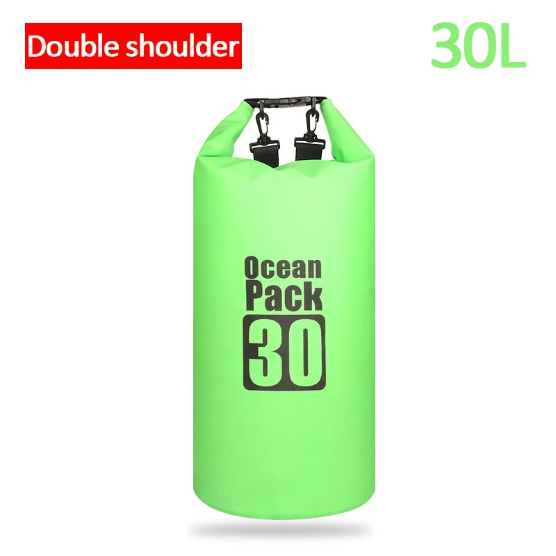 Outdoor PVC Waterproof Dry  Bag 5L 10L 20L 30L Outdoor Diving Foldable Storage Man Women Beach Swimming BaRafting Ocean Bag