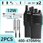 1/2PCS BaoFeng BF 1909 12W High Power Walkie Talkie Long Range UHF Two Way Radio Type C Charging Transmitter Upgrade UV 5R UV 82