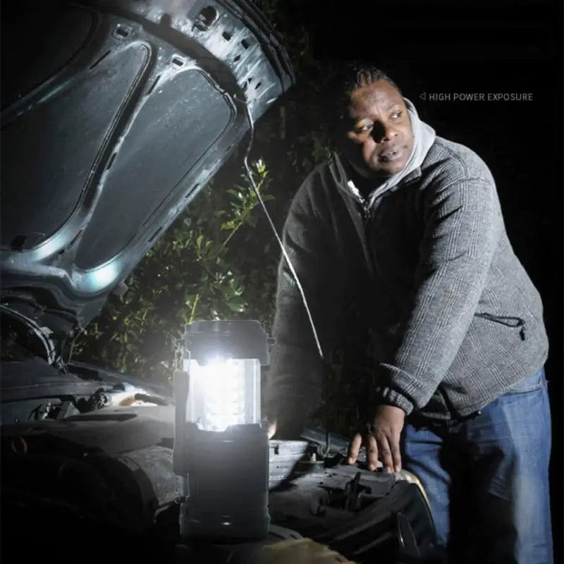 1pcs Tent LED Battery Lantern Telescopic Torch Camping Lamp Waterproof Emergency Light Powered By Dry Battery