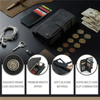 Flip Leather Phone Case For Samsung Galaxy S25 Edge S24 Ultra S23 FE S22 S21 S20 Plus Note 20 A16 A56 Zipper Wallet Card Cover