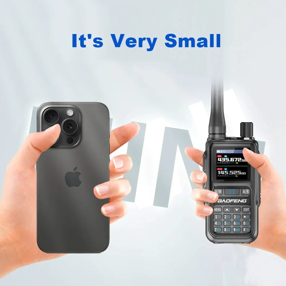 BAOFENG New Walkie Talkie 2PCS 5R Mini 5W Radio walkier talkie BT Dual PTT Transmission AM Aviation Reception Mini Case Radio