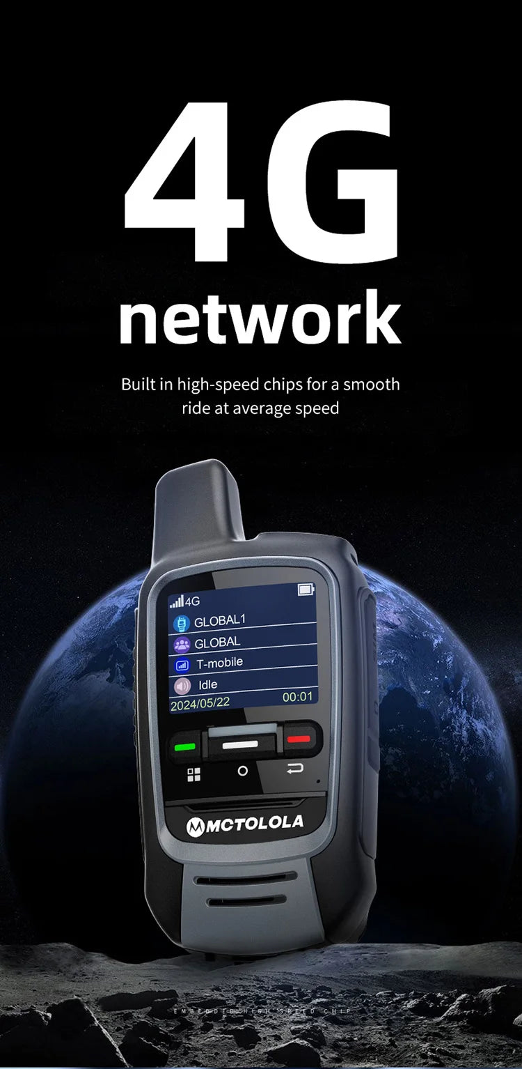 MOTOLOLA Global -4G/5G POC walkie talkie,Remote phone，global police civilian fleet Professional two-way radio (free)5000km