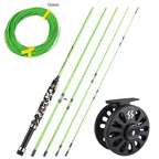 Sougayilang Fly Fishing Rods and Reels 5-sections Carbon Rod 5/6 Reels for Trout Perch Fishing Suitable for Leisure Fishing