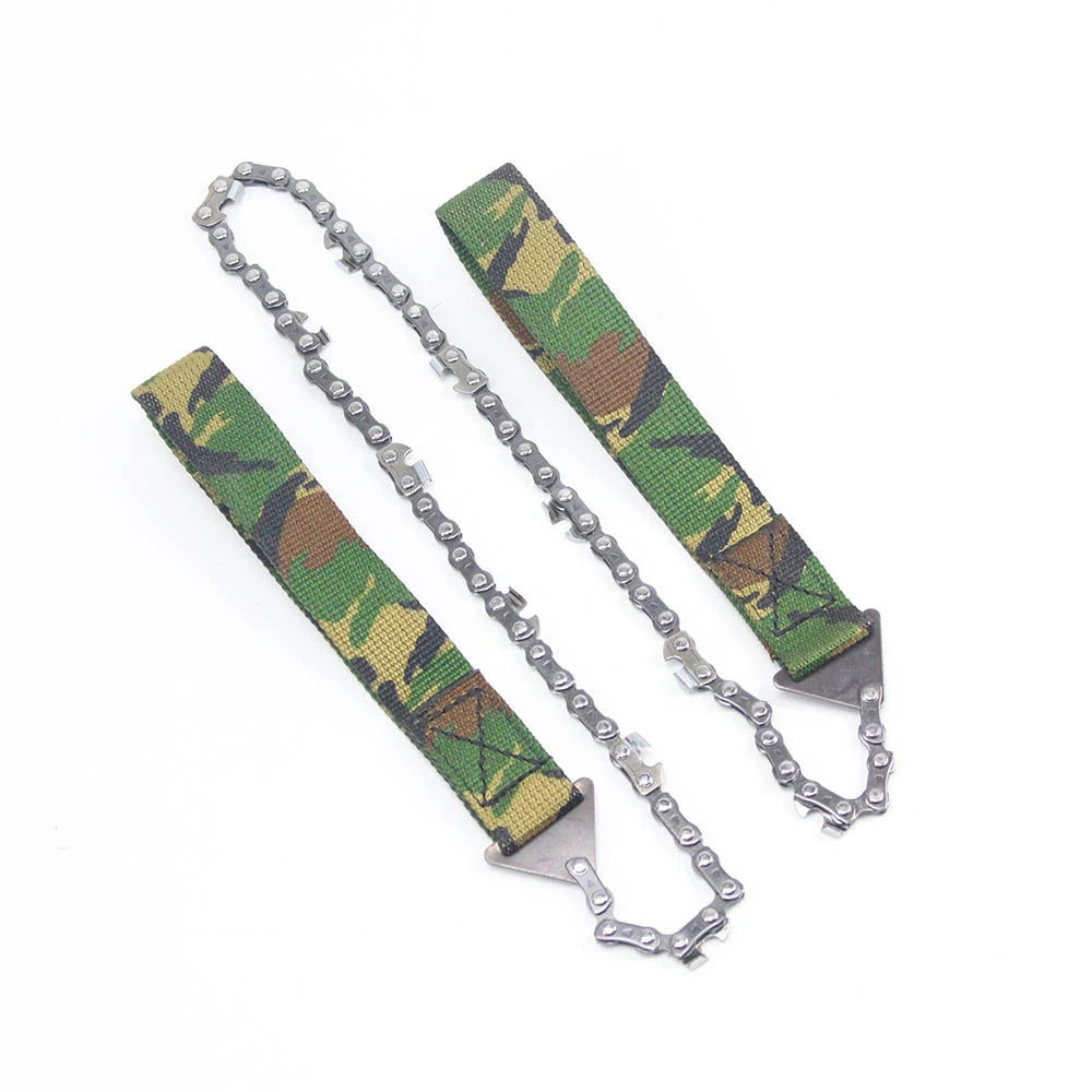 11 teeth Pocket Chainsaw For Camping Manual Chain Saw Survival Wire Saw -Rope Chain Saw For Cutting Tree Limbs