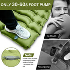 WESTTUNE Camping Sleeping Pad Ultralight Camping Mat with Pillow Built-in Foot Pump Inflatable Mattress for Backpacking Hiking
