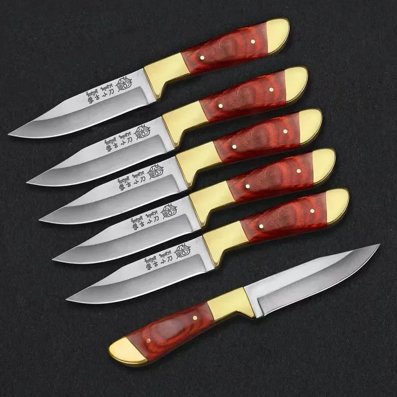 10pcs Boning Knife Meat Cleaver Stainless Steel Kitchen Mongolian Hand Meat Knife Roasted Whole Lamb Steak Knife with Cover