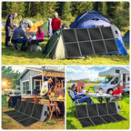 CTOLITY 400W Foldable Solar Panels 41V Portable Solar Charger Generator 23% Efficiency Folding Bag Outdoor Power Supply Camping
