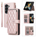 Crossbody Lanyard Leather Phone Case for Samsung Galaxy Z Fold 7 6 5 4 3 Fold5 Fold4 Fold6 5G Wallet with Card Holder Slot Cover