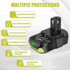 2 Pack 3.5Ah For Ryobi 18V Battery and  Charger Combo Compatible for Ryobi ONE+ Battery P102 P103 P104 P105 P107 P109 P117 P190