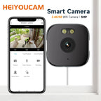 2PCS Window Camera - Replaces Outdoor Cameras | 2.4/5GHz Wi-Fi | 3MP Resolution | Full-Color Night Vision Through Window |
