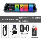 Mirror Camera for Car Touch Screen Video Recorder Rearview mirror Dash Cam Front and Rear Camera Mirror DVR Black Box
