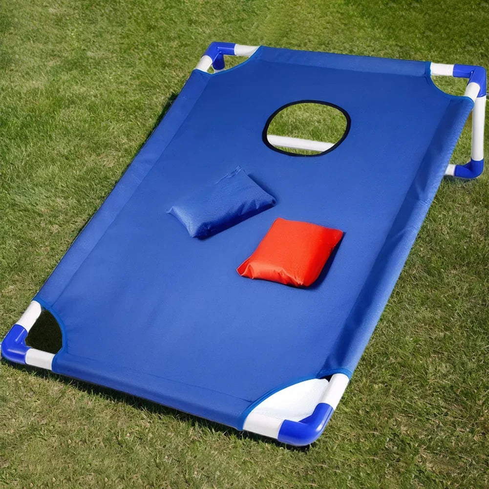 Portable Cornhole Board Set with 6 Bags Outdoor Toss Game Set for Kids Adults Family Outdoor Yard Toss Game Sports Entertainment