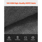 SucceBuy 90% Sun Shade Cloth 10x10/12/20ft Pergola Shade Cover 140 GSM HDPE Canopy Privacy Screen for Outdoor Garden Backyard