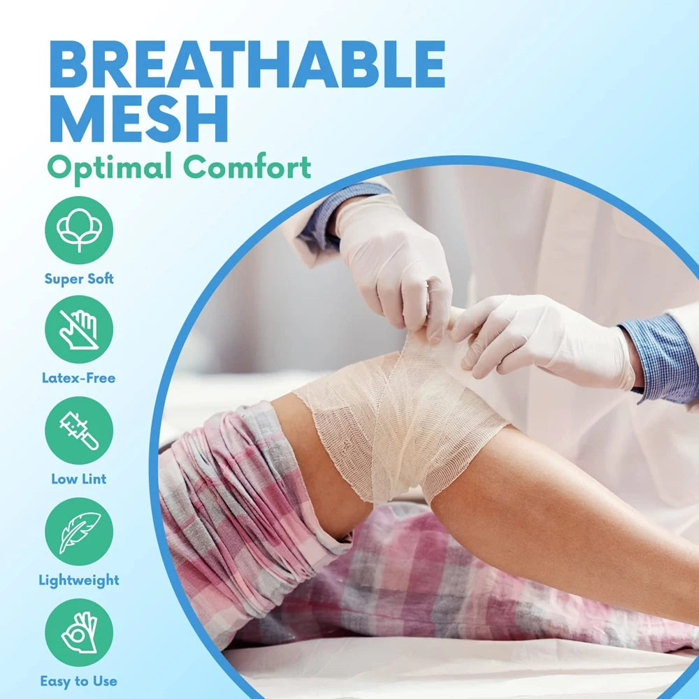 10 Rolls Gauze Bandage Roll with Tape - White Gauze Wrap Breathable Gauze Wrap Used for First Aid Wound Care & Medical Supplies