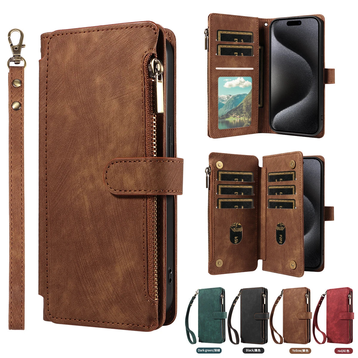 Vintage Faux Leather Case for Samsung GalaxyA235G A24 A25 A31 A32 A33 A34 A35 A50 A51 A52 A53 A54 Flip Wallet Style Phone Case