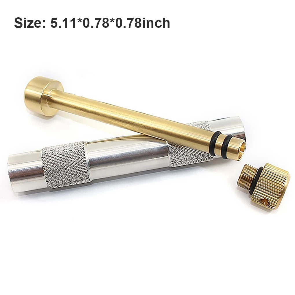 Brass Fire Piston Outdoor Survival Emergency Tool Aluminium Fire Piston with Char Cloth Campers Survival Preppers Fires Tube