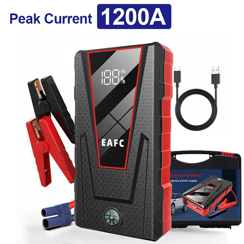 Car Jump Starter 2000A Power Bank Portable Car Battery Charger for 12V Auto Starting Device Petrol Diesel Emergency Booster