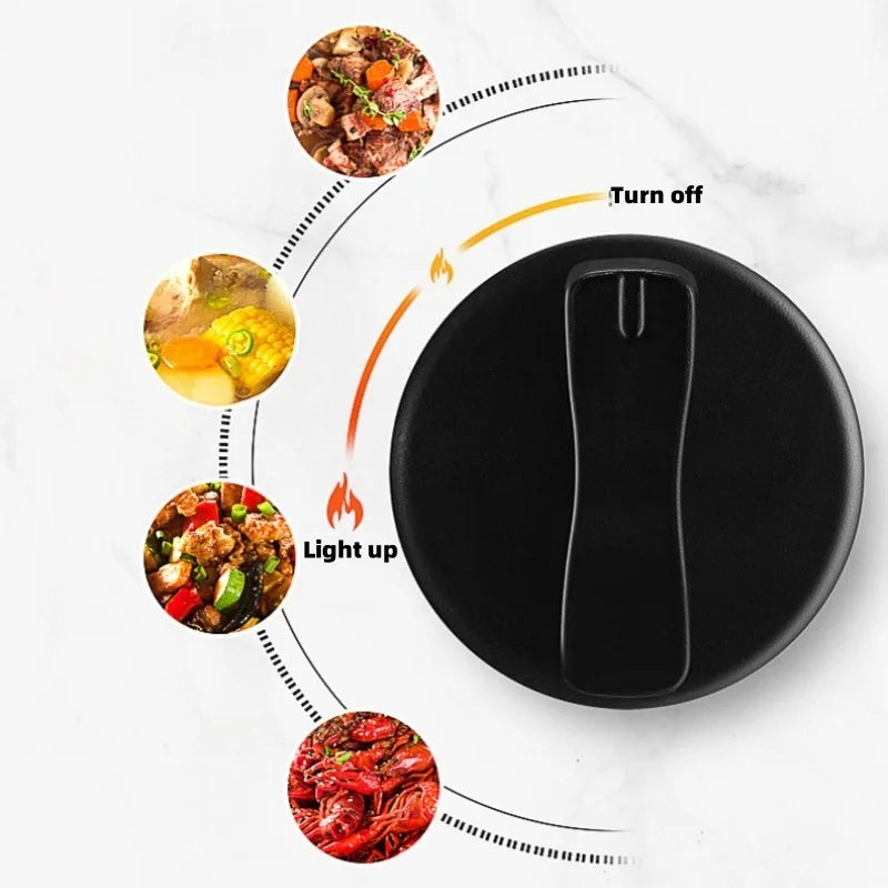 Portable outdoor gas stove, suitable for camping, barbecue cooking and household use. Compact, lightweight and durable gas stove