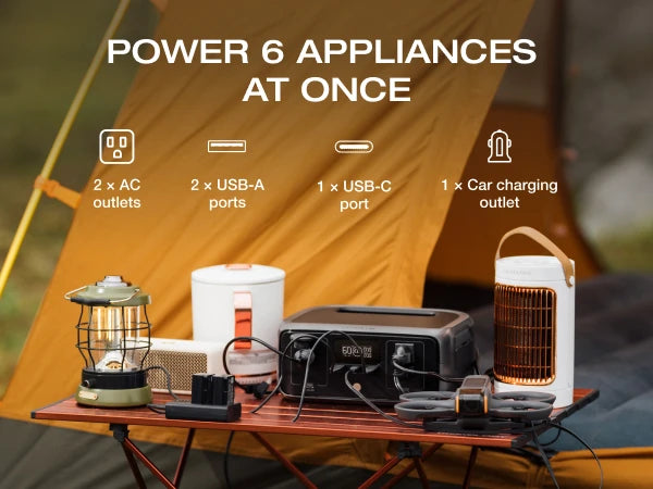 ECOFLOW RIVER 3 Portable Power Station, 230Wh LiFePO4 Battery Power Station, 300W Up to 600W AC Output