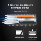 Gillette Fusion 5 ProGlide Razor Premium Edition Flex Ball Tech 5 Layers Ultra Thin Blades Shaving Machine with Mangetic Stand