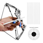 Mini Compound Bow and Arrows Set for Adults Teens Beginners Compact Archery Bow for Target Practice & Shooting Entertainment