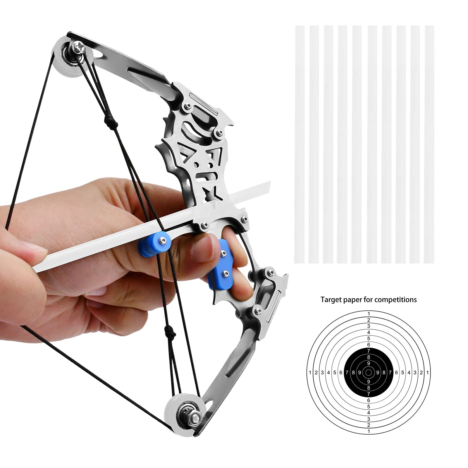 Mini Compound Bow and Arrows Set for Adults Teens Beginners Compact Archery Bow for Target Practice & Shooting Entertainment