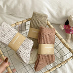 Winter Women Socks Wool Cashmere Thick Warm Long Socks Japanese Fashion Solid Color Thermal Floor Sleeping Socks Christmas Gifts