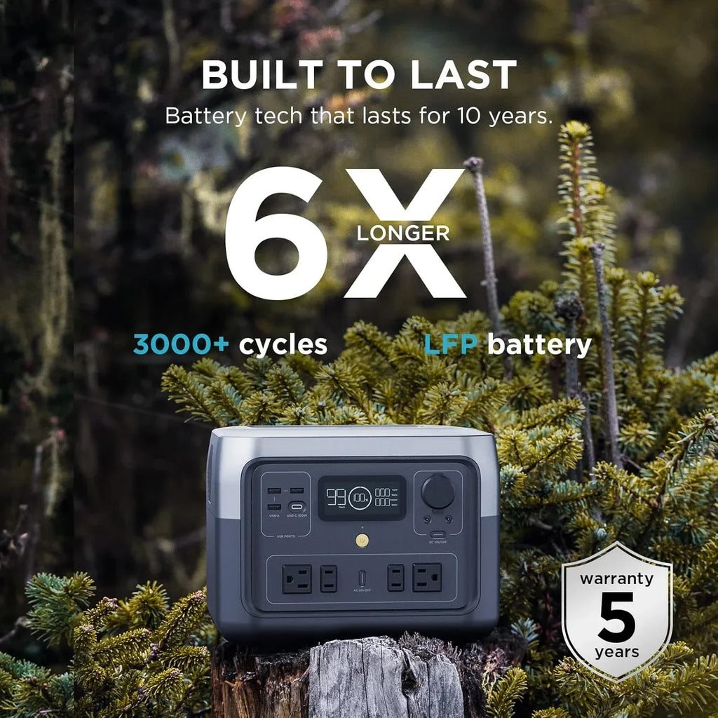 Portable Power Station RIVER 2 Max 500,1 Hour Fast Charging,Solar Generator (Solar Panel Optional) Outdoor Camping/RVs/Home Use