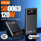 VIVO 120W Power Bank Super Fast Charging 200000mAh Large Capacity Portable External Battery For Mobile Power Bank For IPhone
