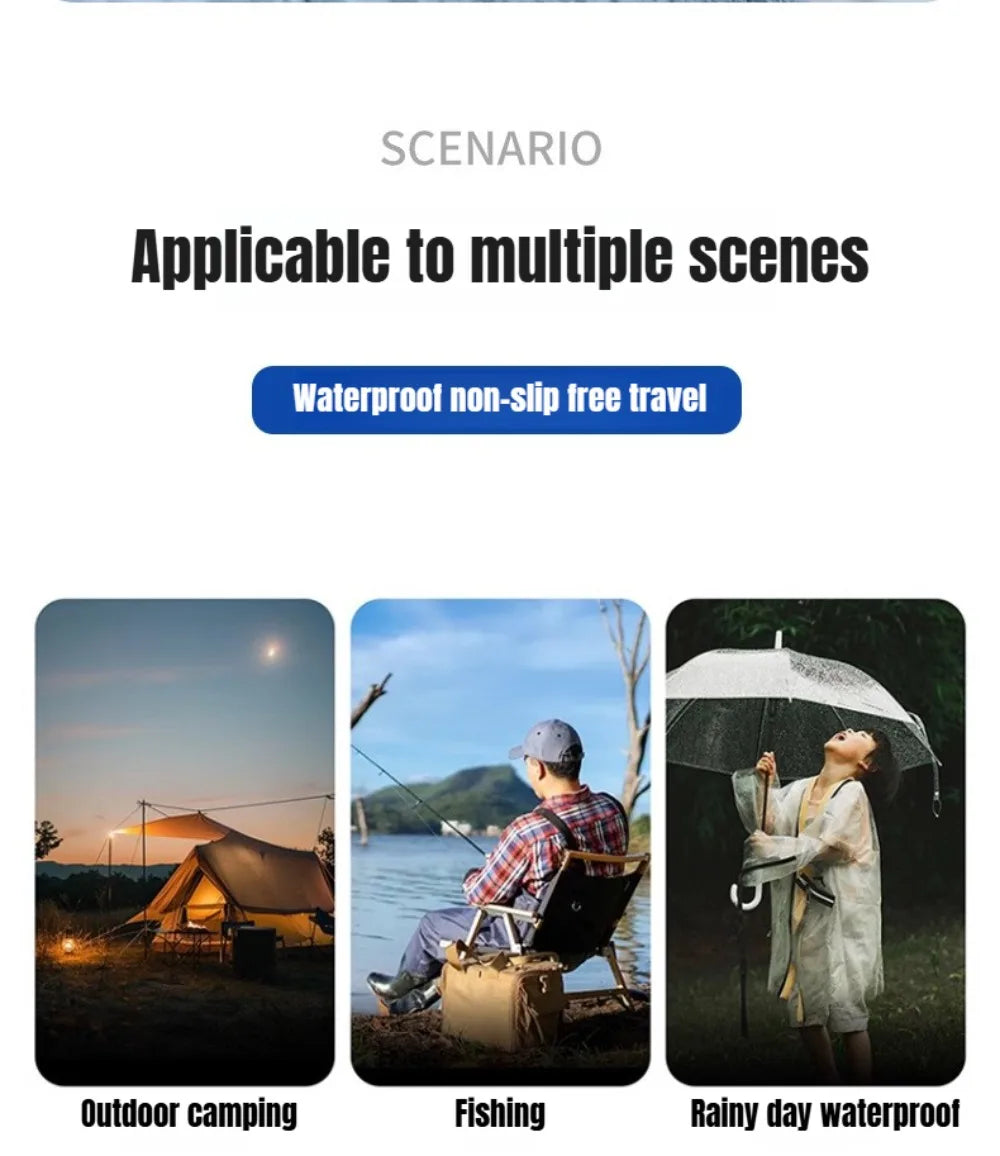 1Pair High Top Waterproof Shoe Covers Black Anti-Slip Reusable for Motorcycle Cycling Bike Men Women Overshoes PVC Protectors