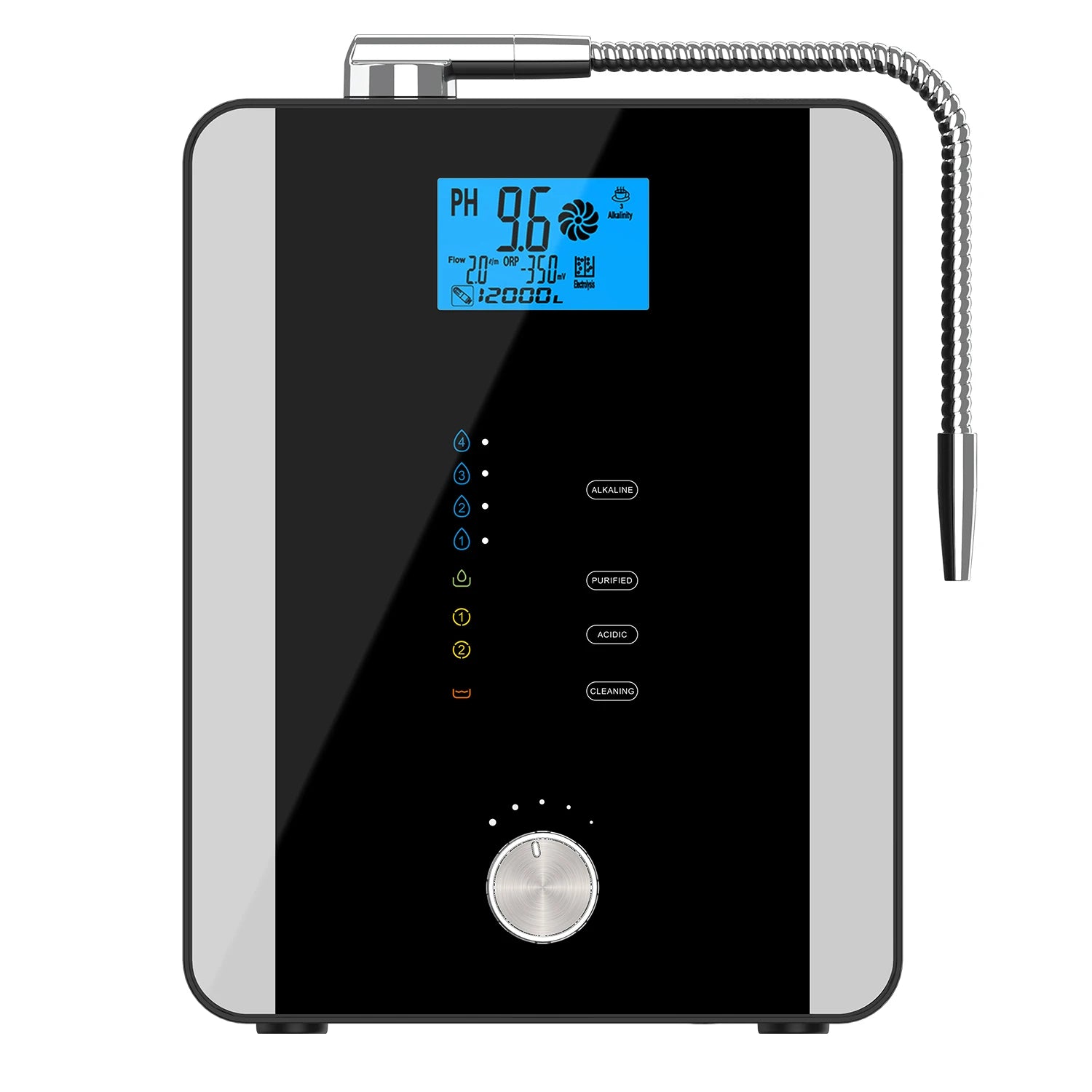 Water Ionizer Hydrogen Water Generator Machine Alkaline Acid Water Filter Auto-Cleaning, LCD Touch,