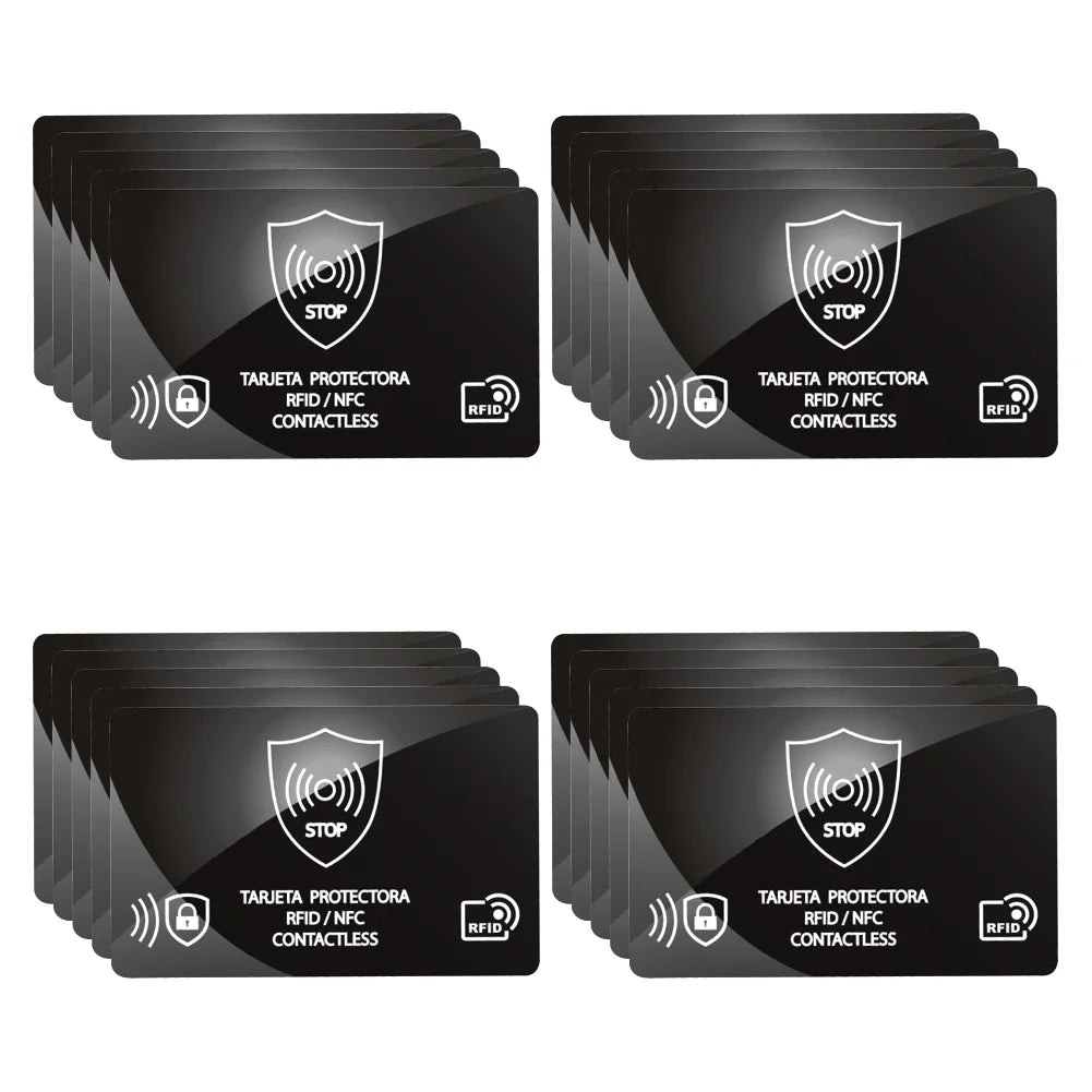 5Pcs RFID Blocking Card NFC Signal Blocking Security Debit Credit Card Passport Protector Blocker Portable Credit Card Protector