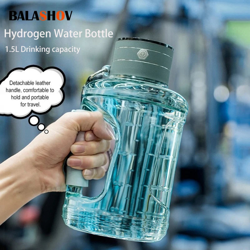 1.5L Portable Hydrogen Water Bottle Hydrogen-Rich Water Container Gym Sports Fitness Hydrogen-Rich Sports Bottle Water Kettle