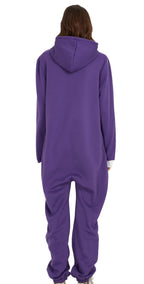 Unisex Sleepwear Jumsuits Hooded Pockets  Zipper Onesies One Piece Solid Pajamas Homewear Long Sleeve Nightwear  Casual Pyjamas