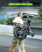 U4 16" Folding Electric Bike for Adults, 750W Peak Motor with Max 55Miles PAS Range & 19MPH EBike