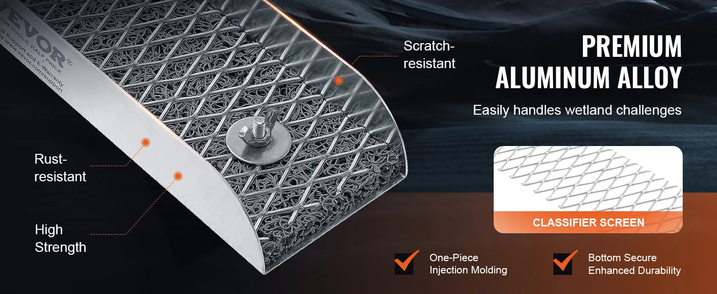 VEVOR Gold Panning Kit With Mini Sluice Box,12/50In Aluminum Gold Mining Equipment, 16/23 PCS Prospecting Kit with Gold Pan