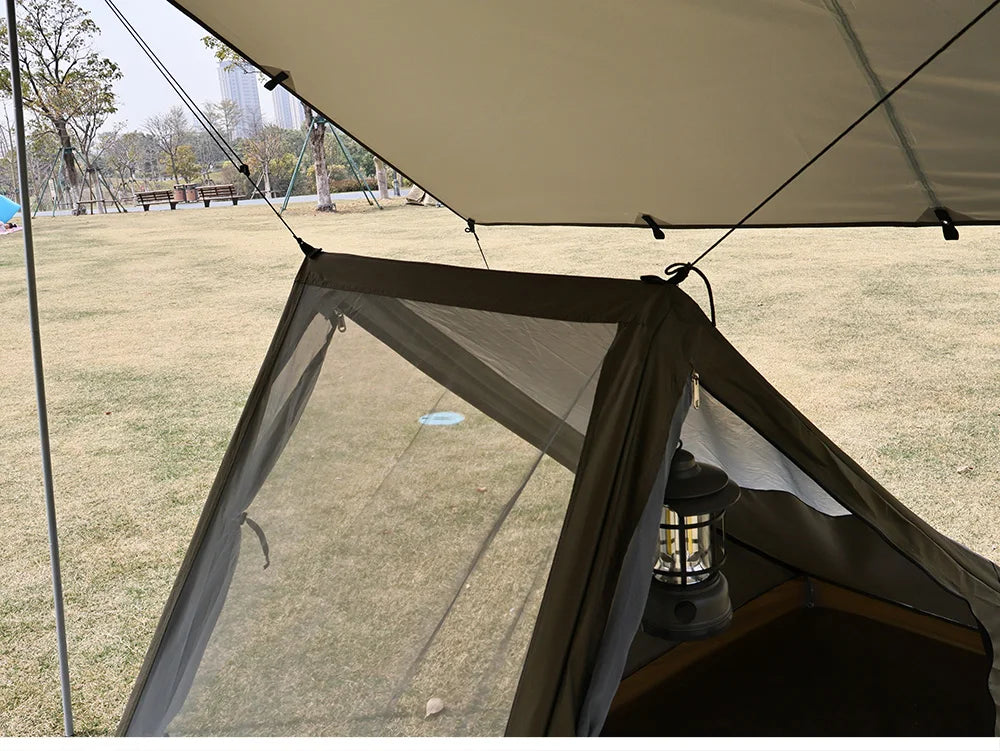 Airy Mesh Tent 1 Person Ultralight Tent Quick Setup Backpacking Shelter Breathable Mosquito Proof for Camping and Trekking