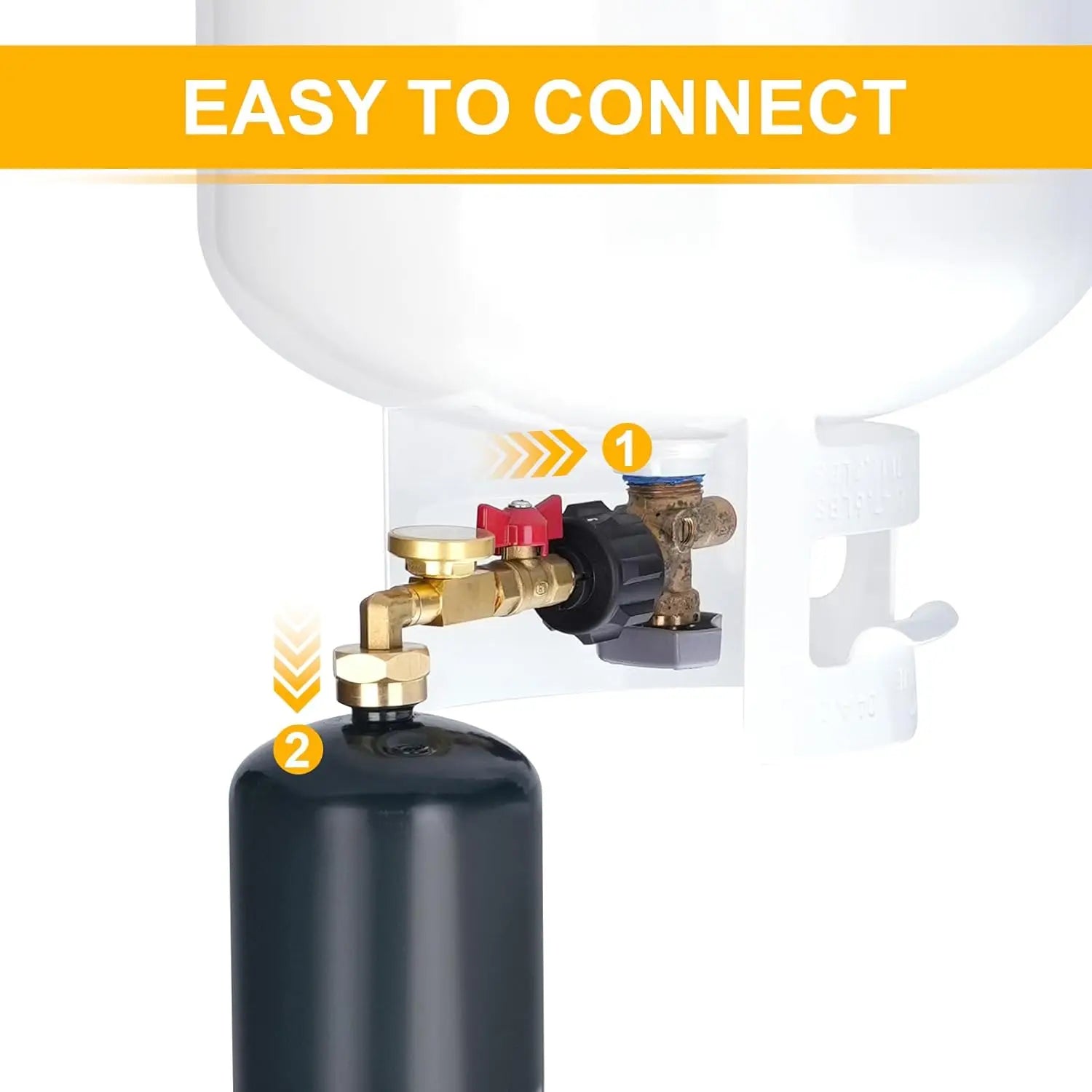 Propane Gas Converter 20 lb to 1 lb Propane Refill Elbow Adapter for Propane Heaters Grills Stoves Camping Equipped