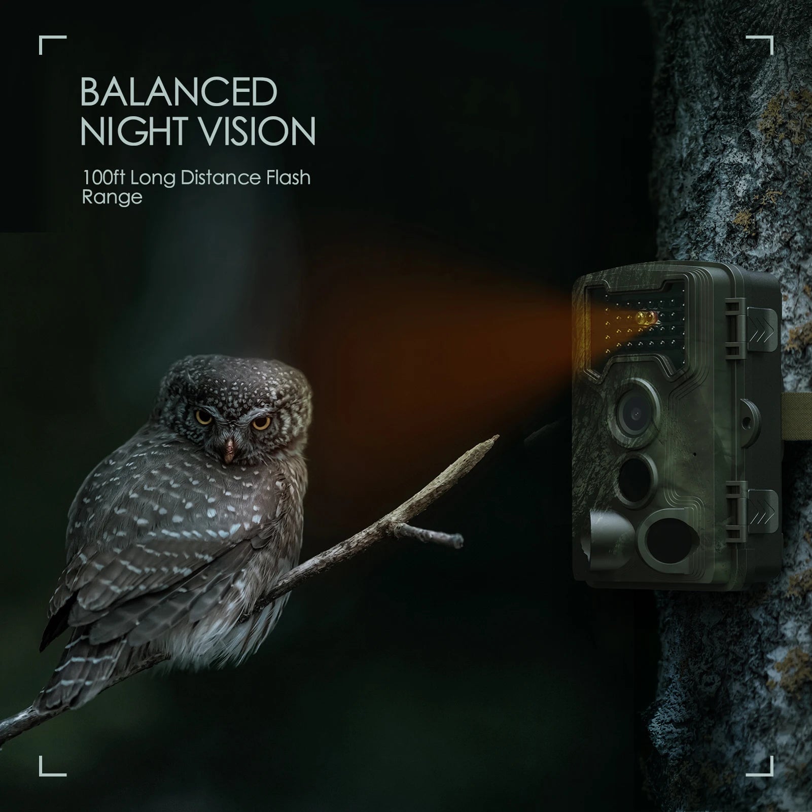 PR1000 Hunting Trail Camera 36MP  Night Vision Wildlife Camera With Motion Activated Outdoor Trail Cam Trigger Wildlife Scouting