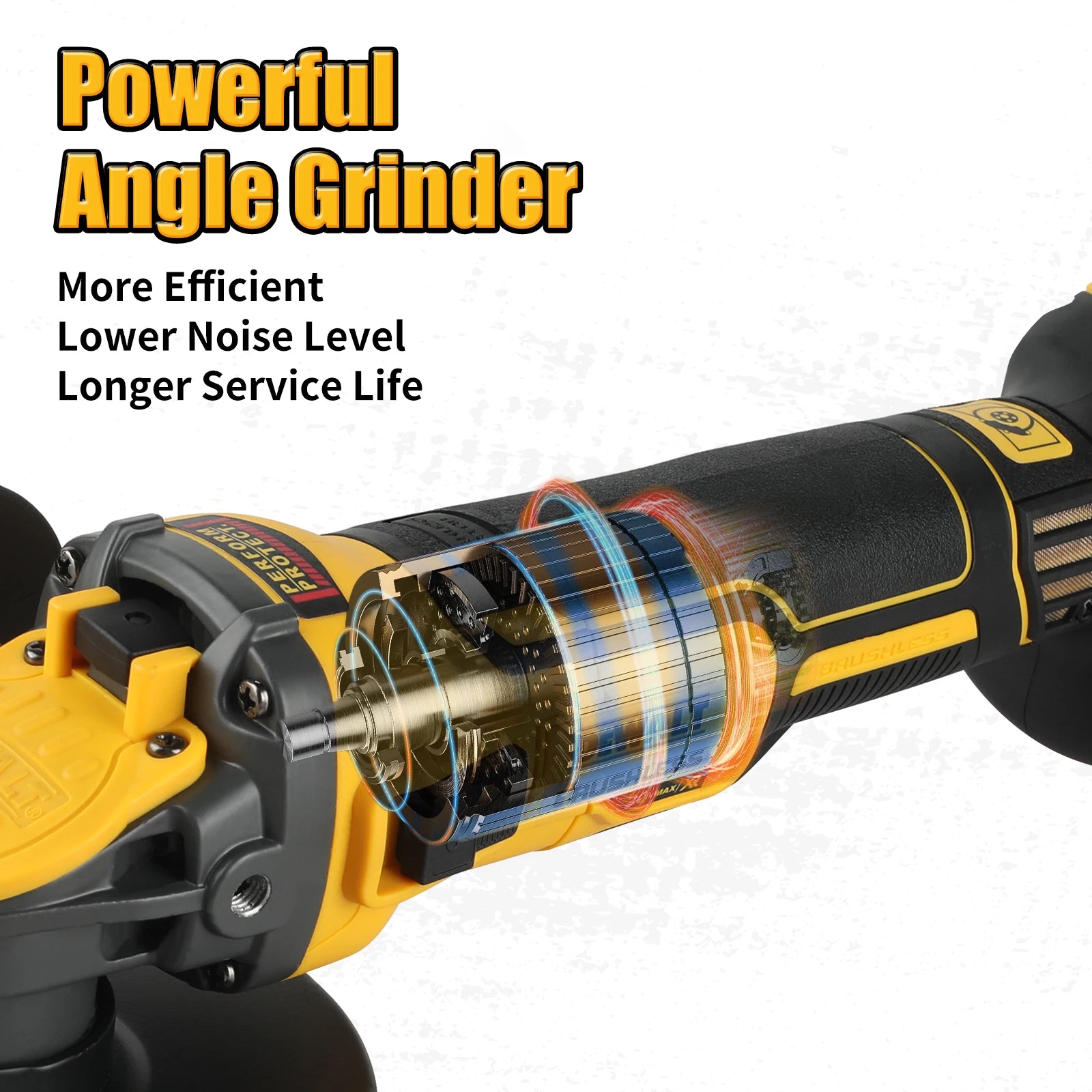 DEWALT DCG409 125mm Flat Head Angle Grinder Bare Machine Tool Cutting Machine 20v grinder  Brushless Tools