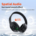 Wireless bluetooth headset QERE E80 Earphone 5.3 ANC Noise Cancellation Hi-Res Audio Over the Ear headphones 70H 40mm Driver2.4G