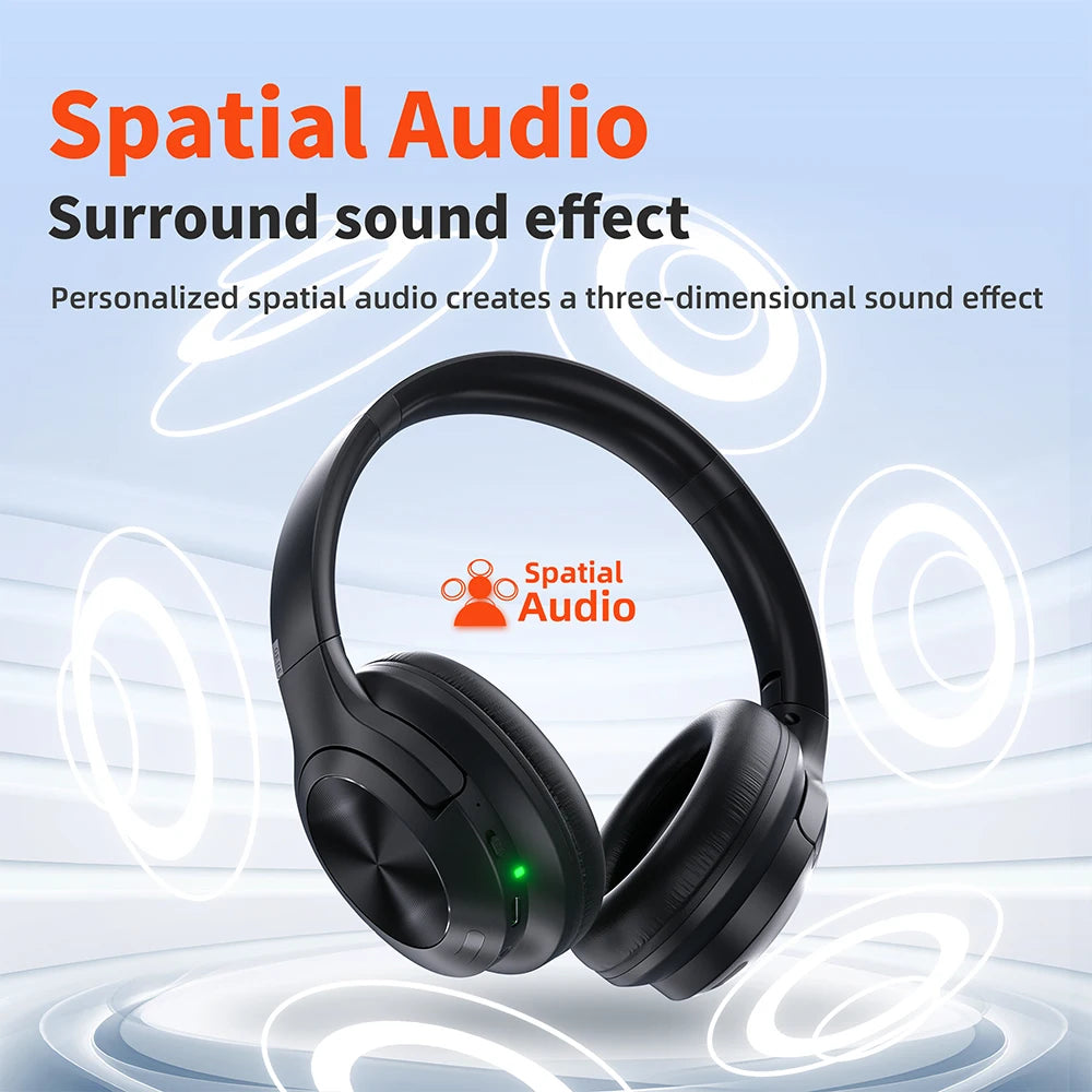 Wireless Bluetooth headset QERE E80 Earphone 5.3 ANC Noise Cancellation Hi-Res Audio