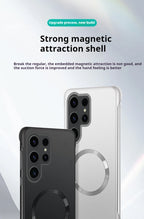 Thin Metallic Paint PC For Magsafe Magnetic Case For Samsung Galaxy S25Ultra S25 S24 S23 S22 Plus Ultra Borderless Cooling Cover