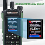 Walkie Talkie Baofeng UV-32 Air Band 10W GPS Amateur FM Two Way Radio with 2.0" HD Screen and 2200mah USB-C Charging Battery