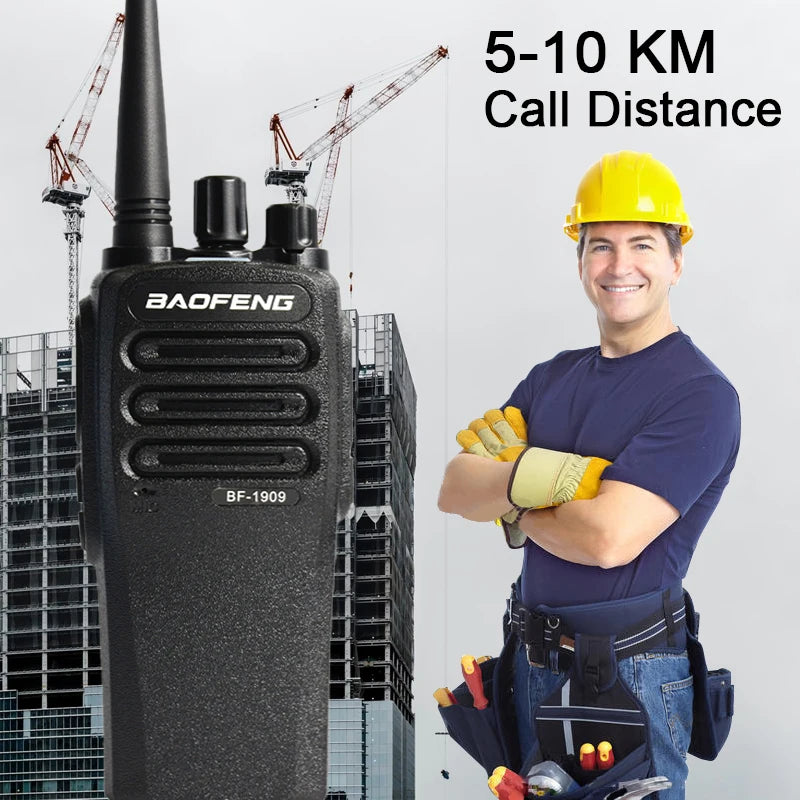 1/2PCS BaoFeng BF 1909 12W High Power Walkie Talkie Long Range UHF Two Way Radio Type C Charging Transmitter Upgrade UV 5R UV 82